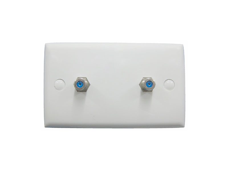 Dual F-Type connector wall plate