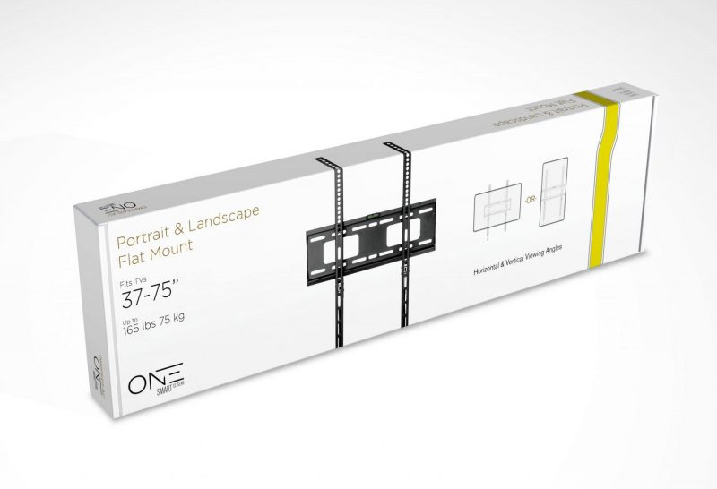 ONE OMPF6415 Portrait/Vertical TV Wall Bracket for 37-75" 75kgs VESA 400x600 - Image 2