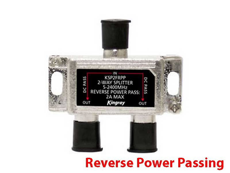 Kingray KSP2FRPP 2 Way Splitter with Reverse Power Pass Foxtel Multistacker Approved